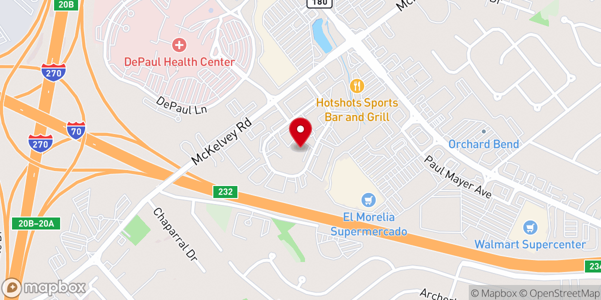Map showing location of Shepherd of the Hills Lutheran Church