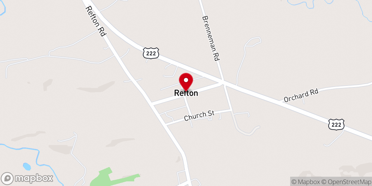 Map showing location of Refton