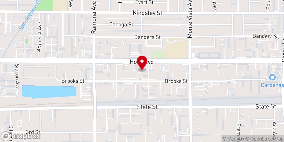 Map showing location of Calvary Chapel Gracia