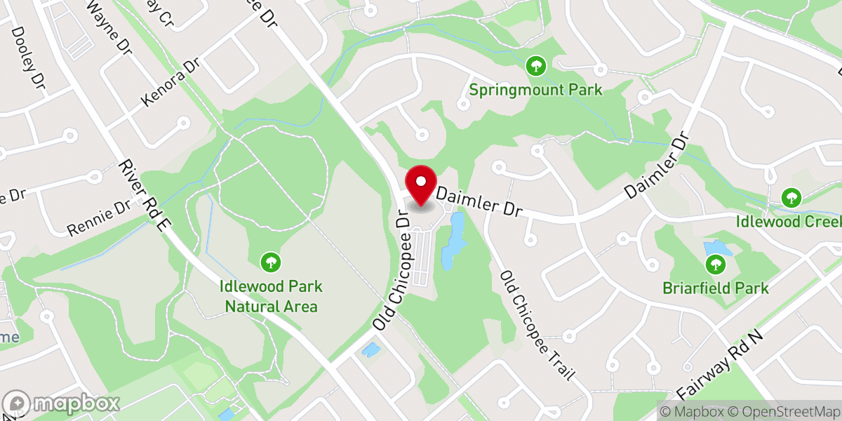 Map showing location of Grandview Church