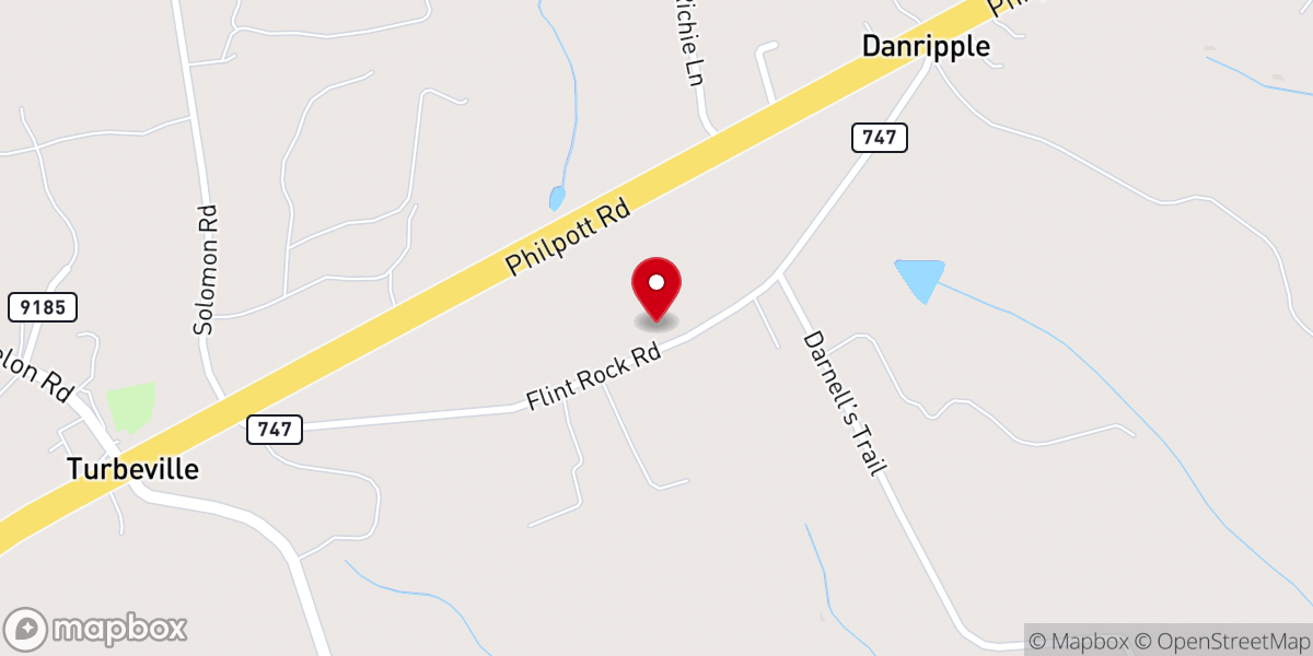 Map showing location of Cross Road Baptist Church