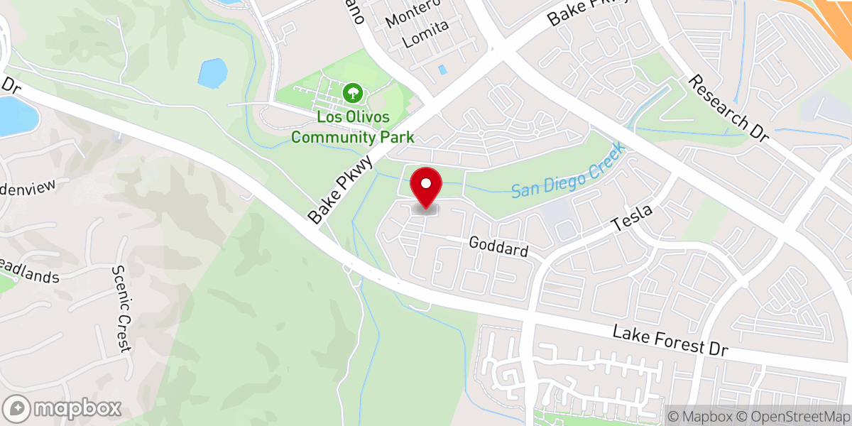 Map showing location of Irvine New Life Korean Church(얼바인 새생명한인교회)