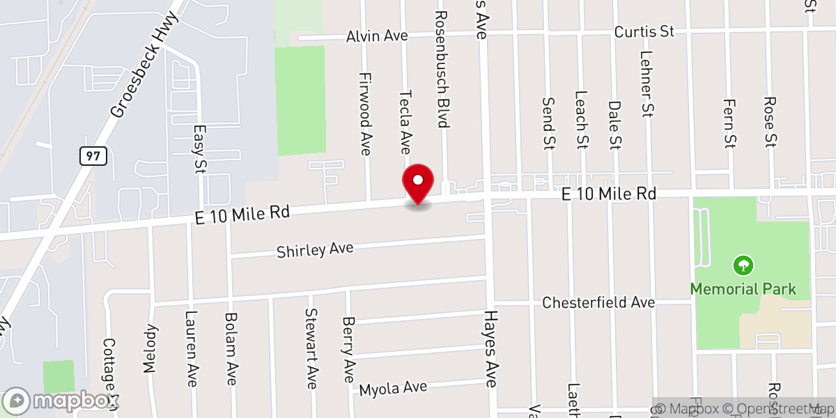 Map showing location of Dove of Hope Christian Union