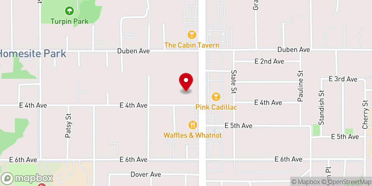 Map showing location of True North Church