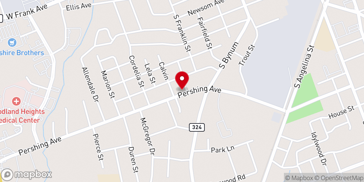Map showing location of New Beginning Baptist Church