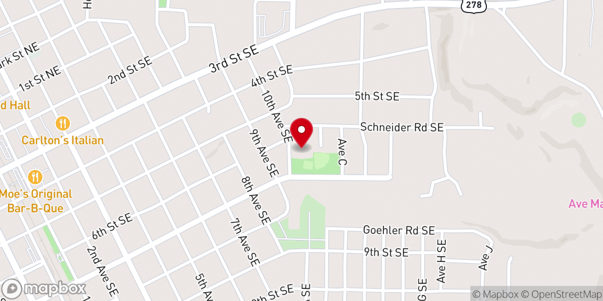 Map showing location of Cullman Christian School