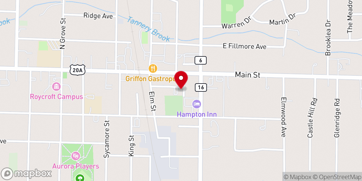 Map showing location of First Spiritualist Temple-East