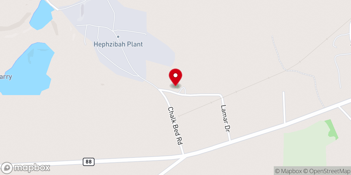 Map showing location of Chalk Mine Memorial Church