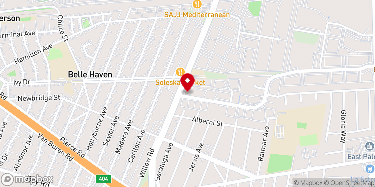 Map showing location of Eternal Life Church