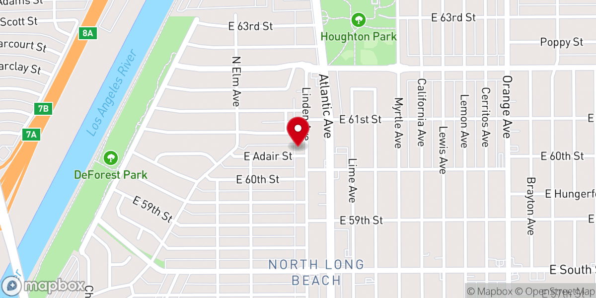 Map showing location of Faith Tabernacle