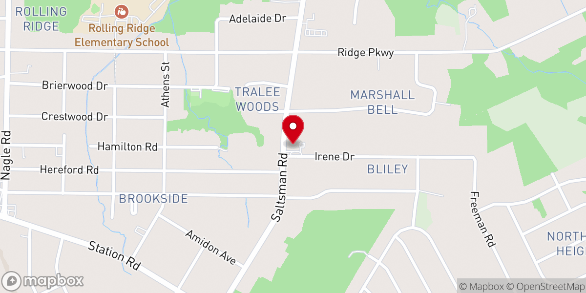 Map showing location of Faith Reformed Church