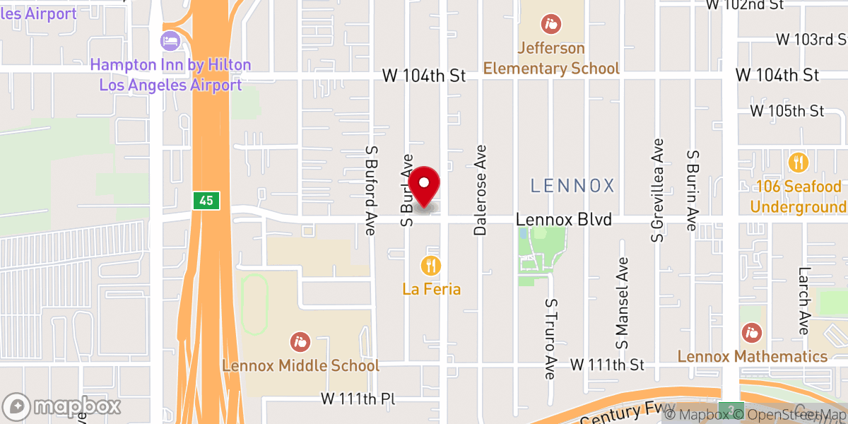 Map showing location of Tabernaculo Biblico Bautista Amigos de Israel South Bay