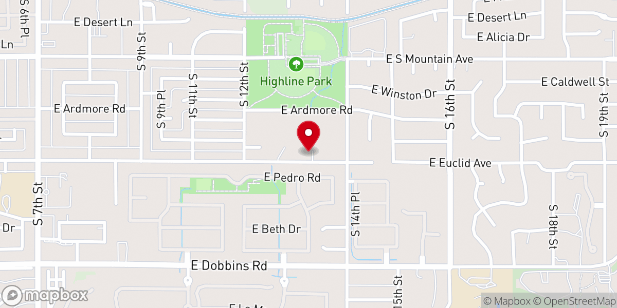 Map showing location of South Mountain Baptist Church