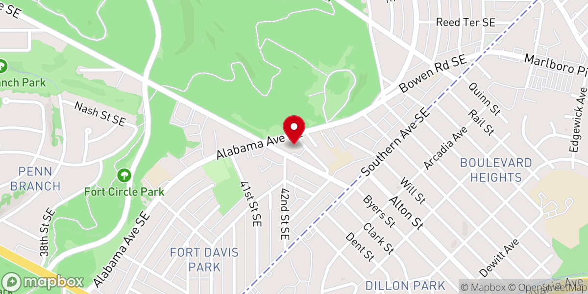 Map showing location of The New Macedonia Baptist Church