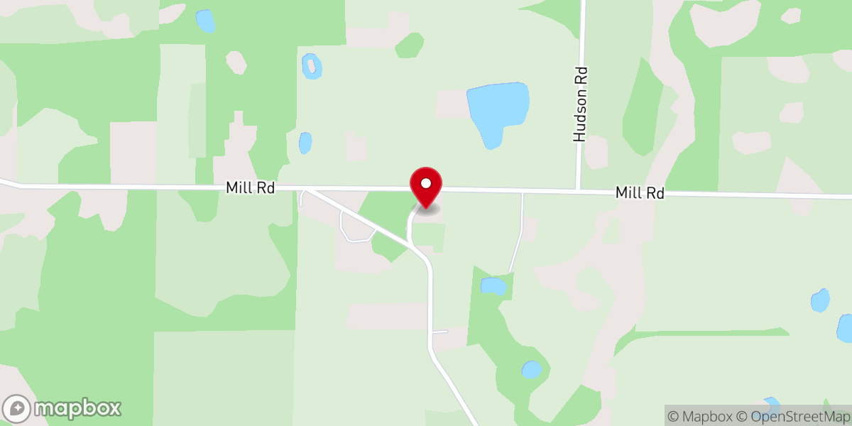 Map showing location of White Pond Baptist Church