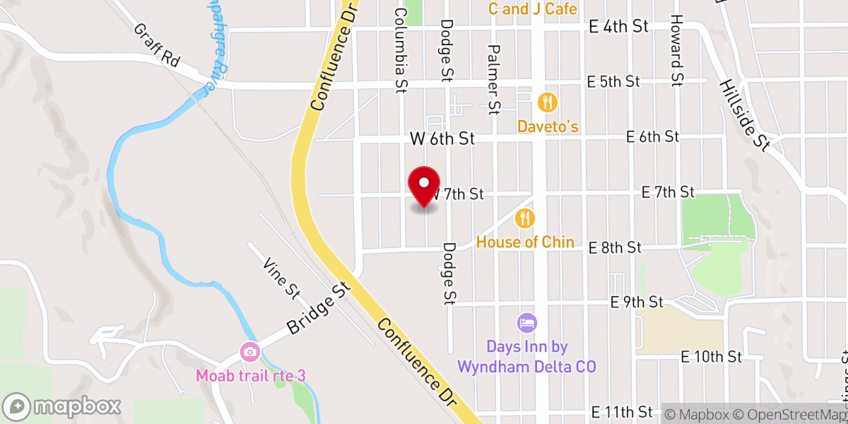 Map showing location of Delta First United Pentecostal