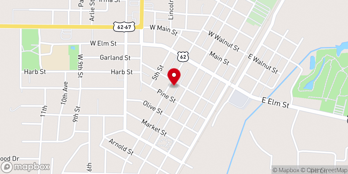 Map showing location of Church of Christ