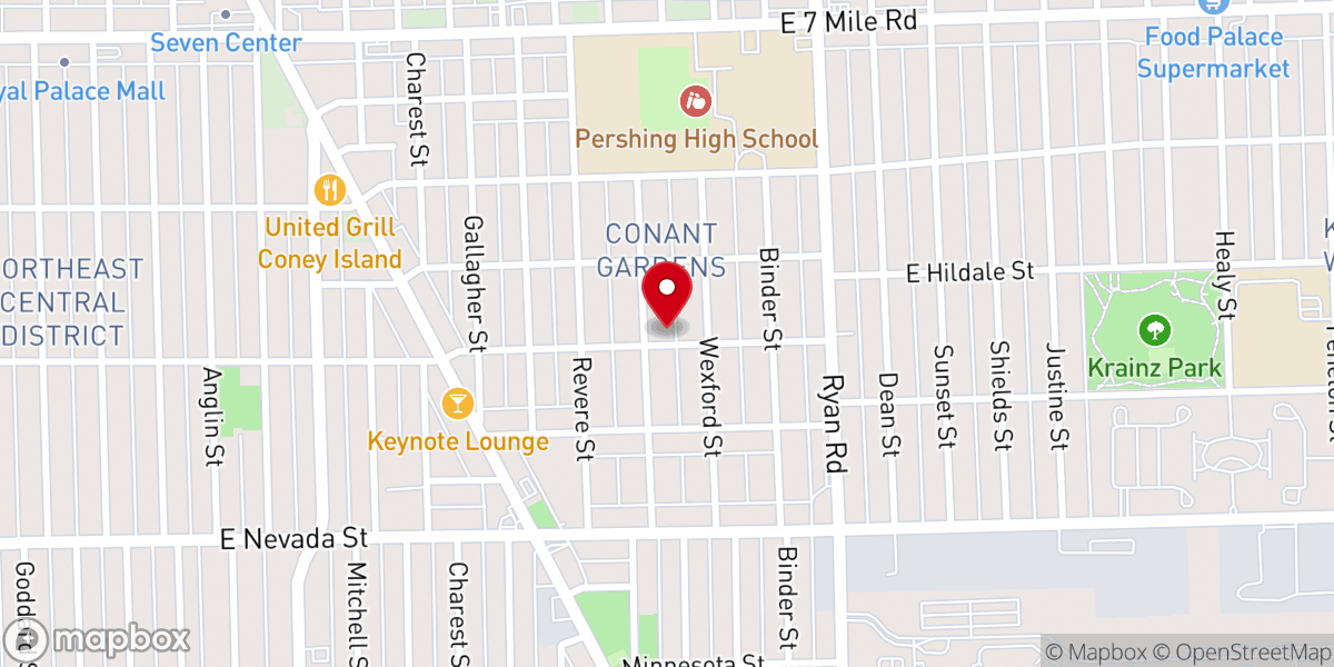 Map showing location of Vernon Chapel Church
