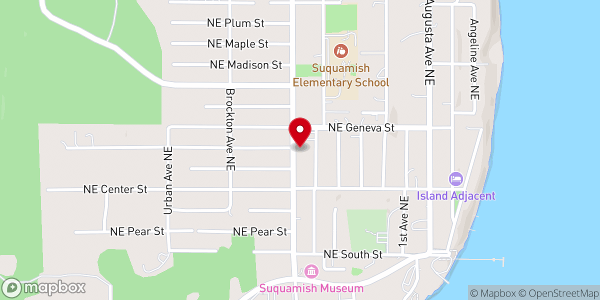 Map showing location of Suquamish Community Congregational United Church of Christ