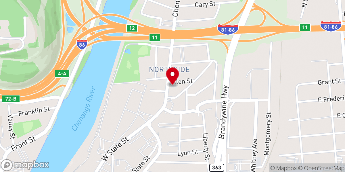 Map showing location of River of Life Ministries