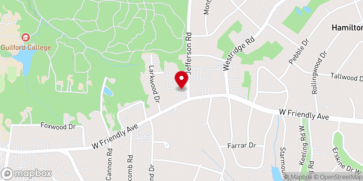 Map showing location of Westside Chapel