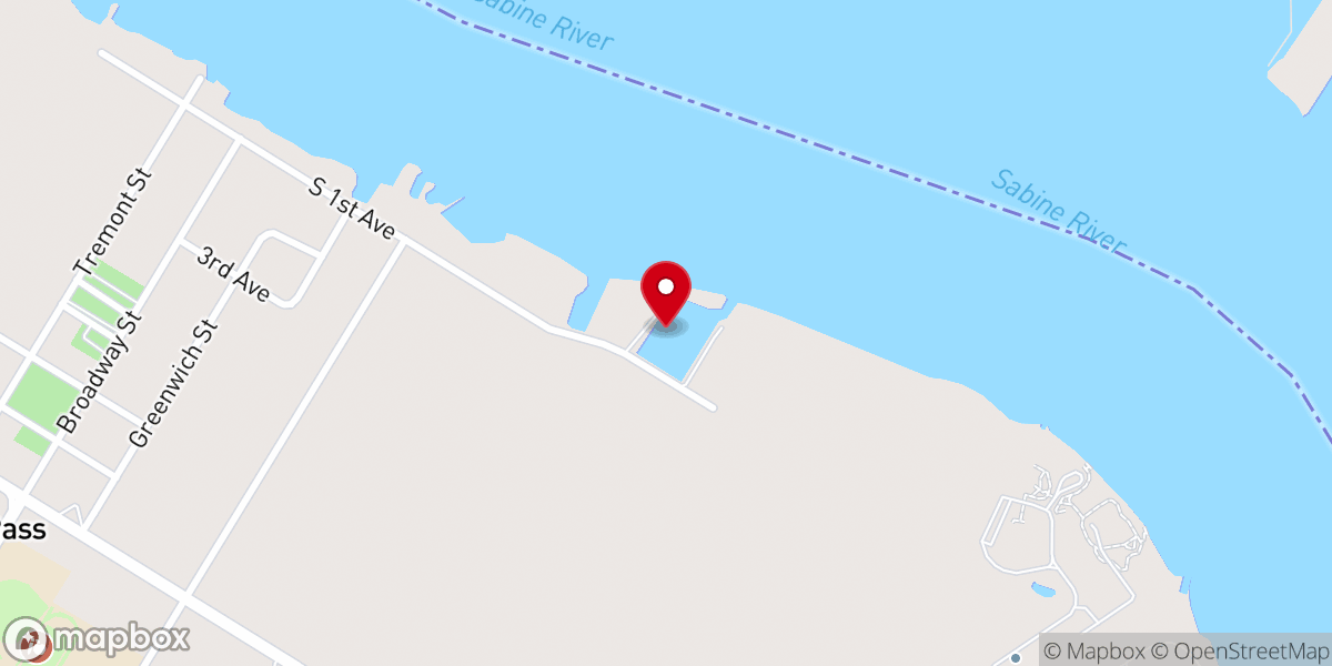 Map showing location of Sabine Pass Port Authority