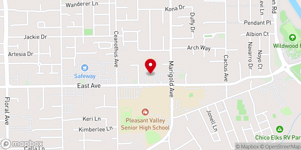 Map showing location of Life Church | Foursquare Church