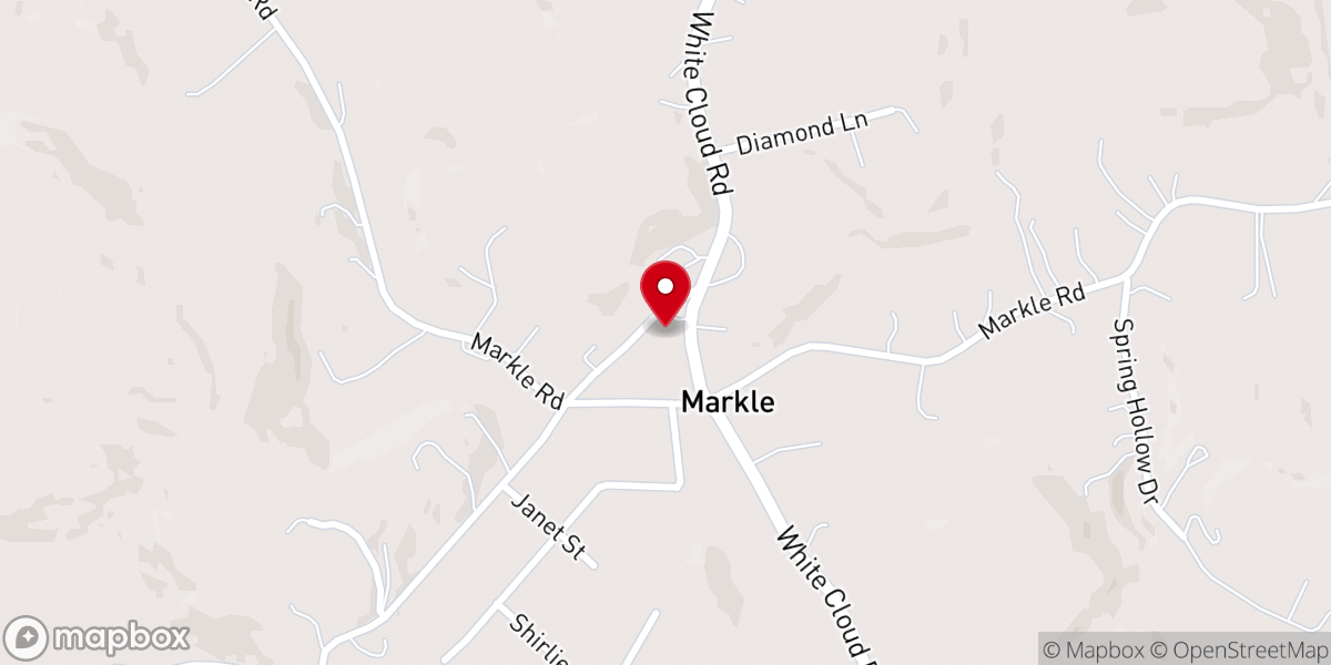 Map showing location of Pine Run Presbyterian Church