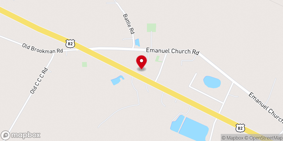Map showing location of Brookman Community Church