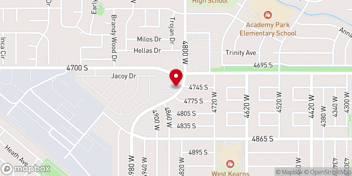 Map showing location of Bible Baptist Church