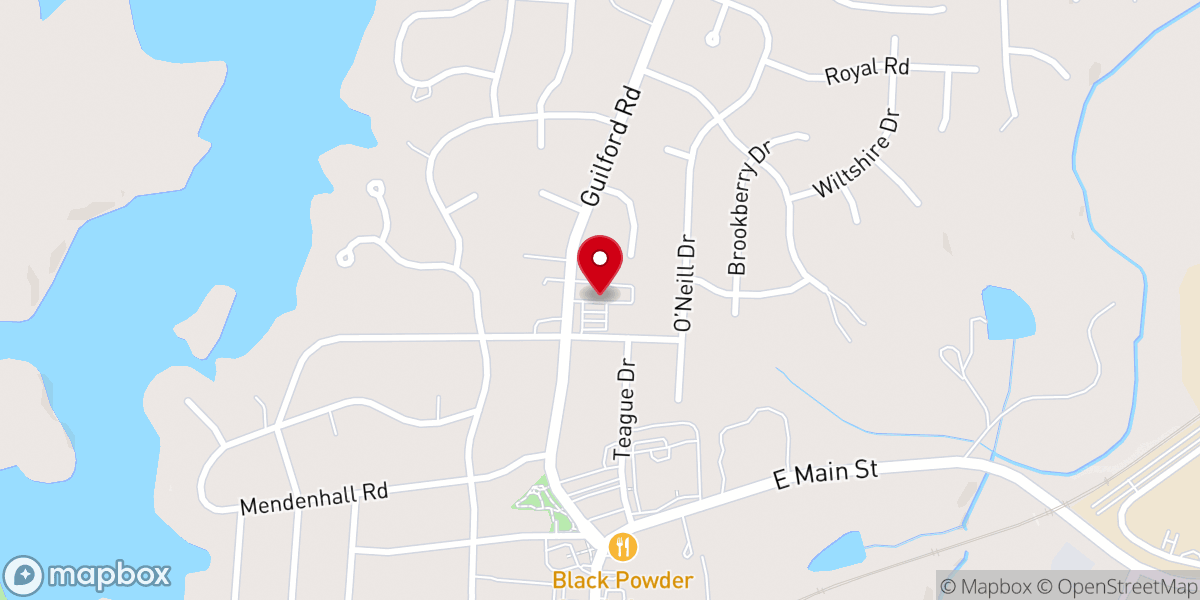 Map showing location of First Baptist Church Of Jamestown
