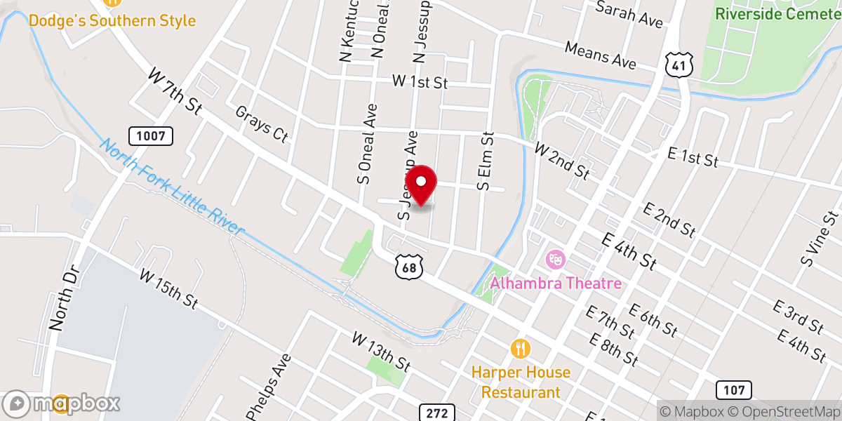 Map showing location of House of Miracles