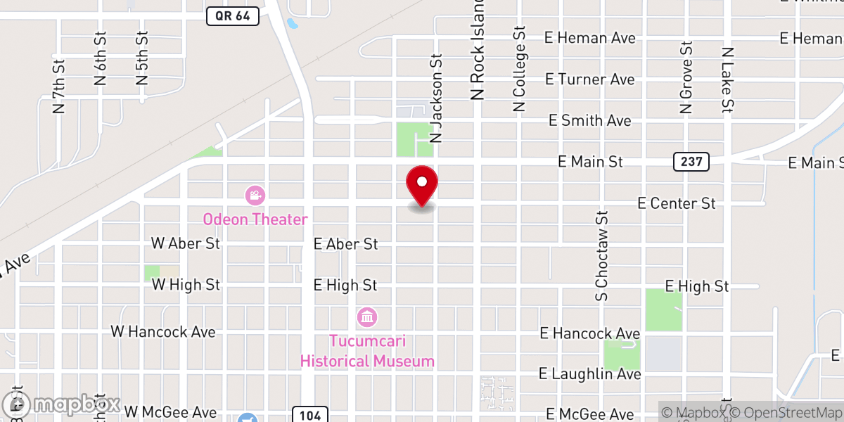 Map showing location of Center Street United Methodist Church