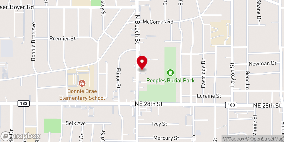 Map showing location of Iglesia Betesda