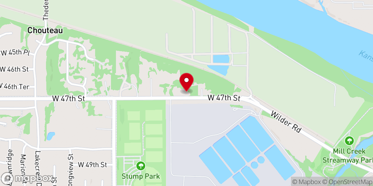 Map showing location of Mill Creek Church of Christ