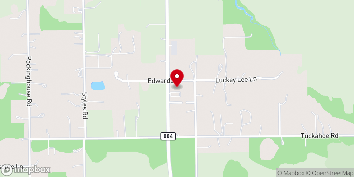 Map showing location of First Baptist Church-Alva