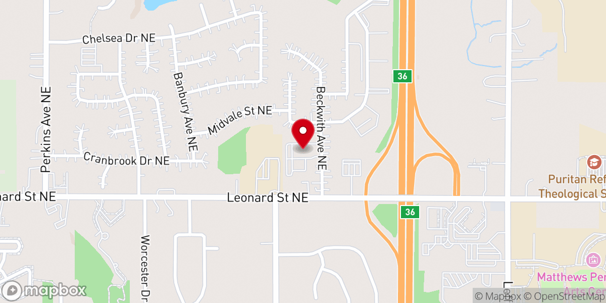 Map showing location of First Netherlands Reformed Congregation