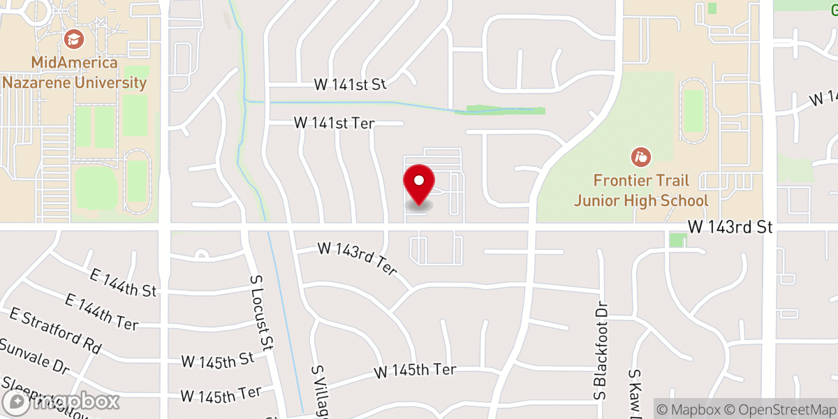 Map showing location of Prince of Peace Catholic School