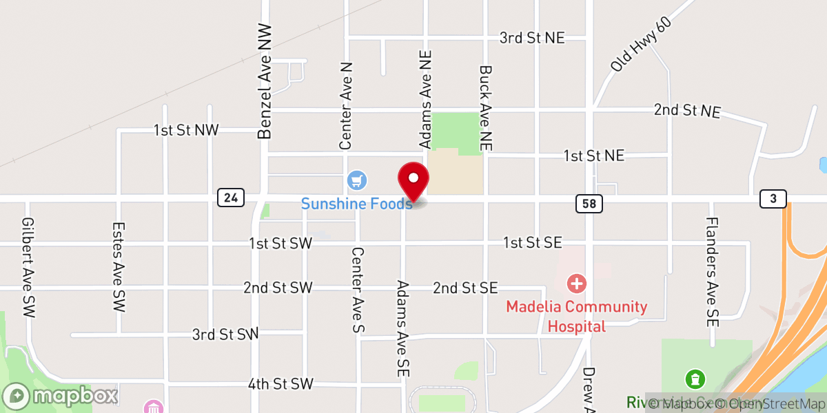 Map showing location of Presbyterian Church