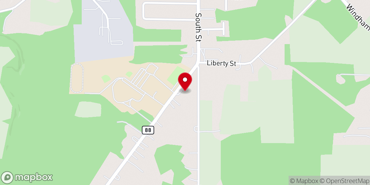 Map showing location of LIFE CHURCH