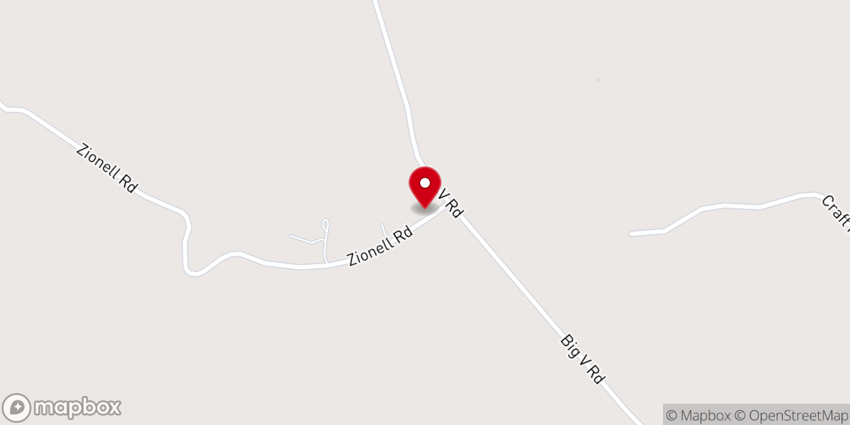 Map showing location of Zionell CME CHURCH