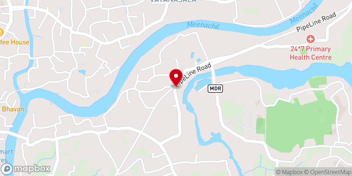 Map showing location of St Marys Jacobite Syrian Orthodox Shrine Kosamattam Kavala