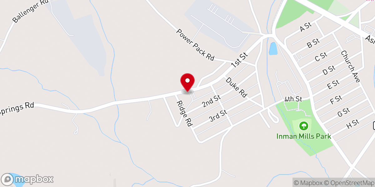 Map showing location of New Hope Church