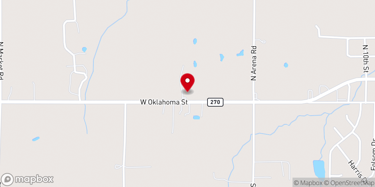 Map showing location of McLoud First Assembly Of God