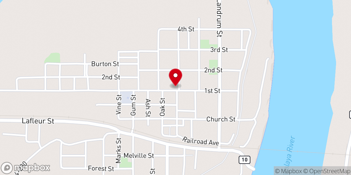 Map showing location of Melville United Methodist Church
