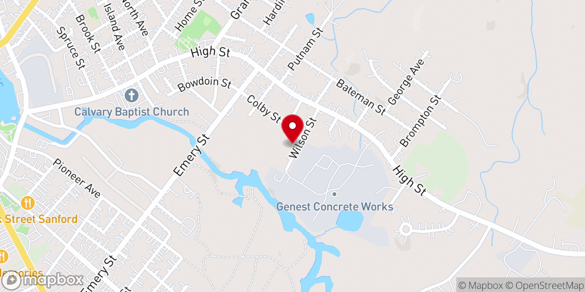 Map showing location of Rev. Debi Young