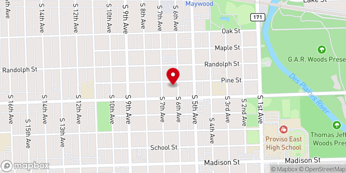 Map showing location of Christ Temple Church