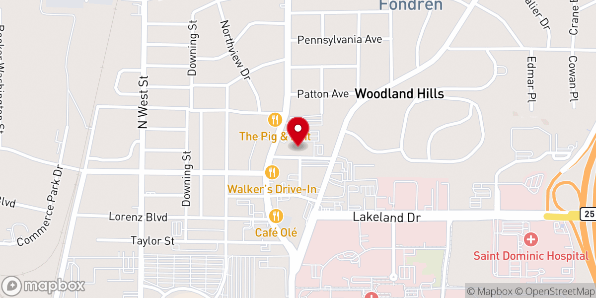 Map showing location of Word of Life Fondren