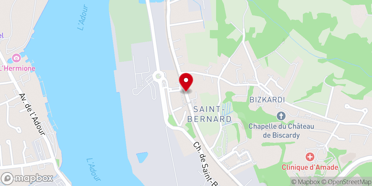 Map showing location of Chapelle St-Bernard