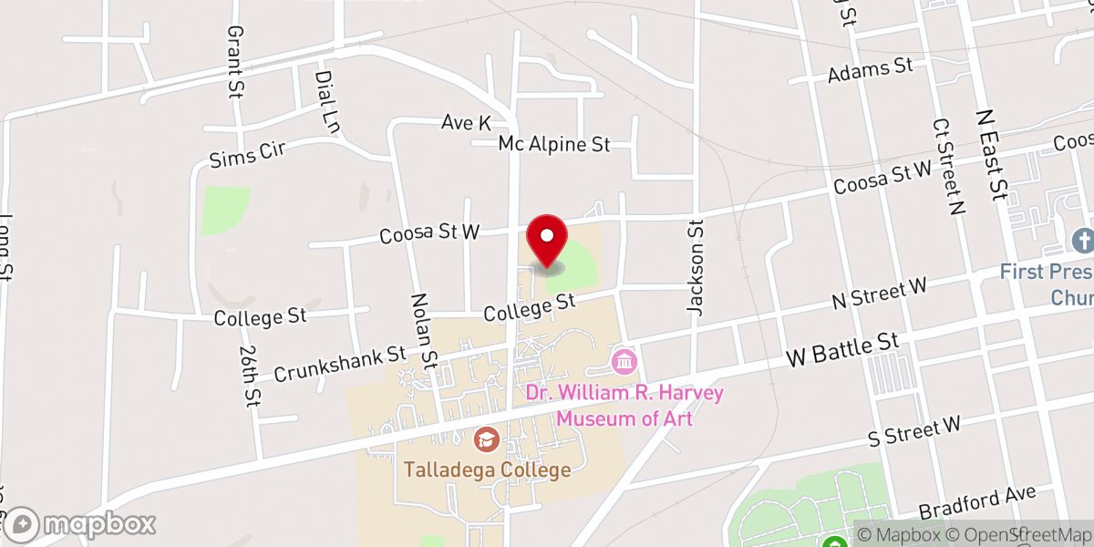 Map showing location of Shocco Springs Baptist Conference Center Inc